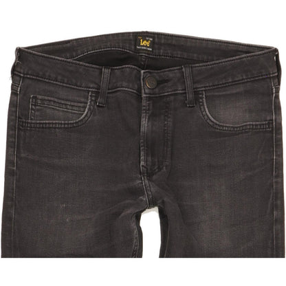 Lee Malone Men Black Skinny Slim Stretch Jeans W33 L30