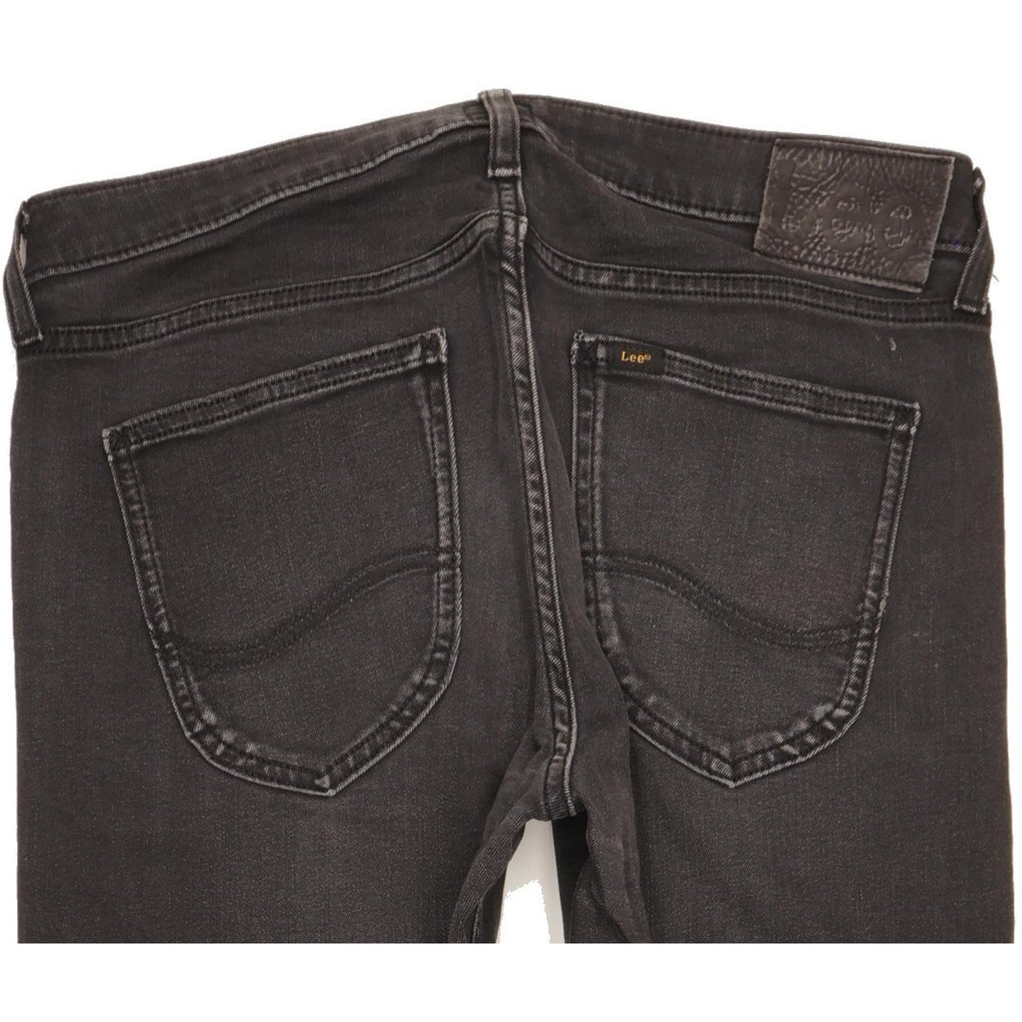 Lee Malone Men Black Skinny Slim Stretch Jeans W33 L30