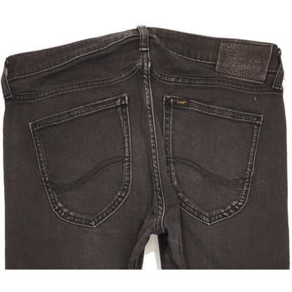 Lee Malone Men Black Skinny Slim Stretch Jeans W33 L30