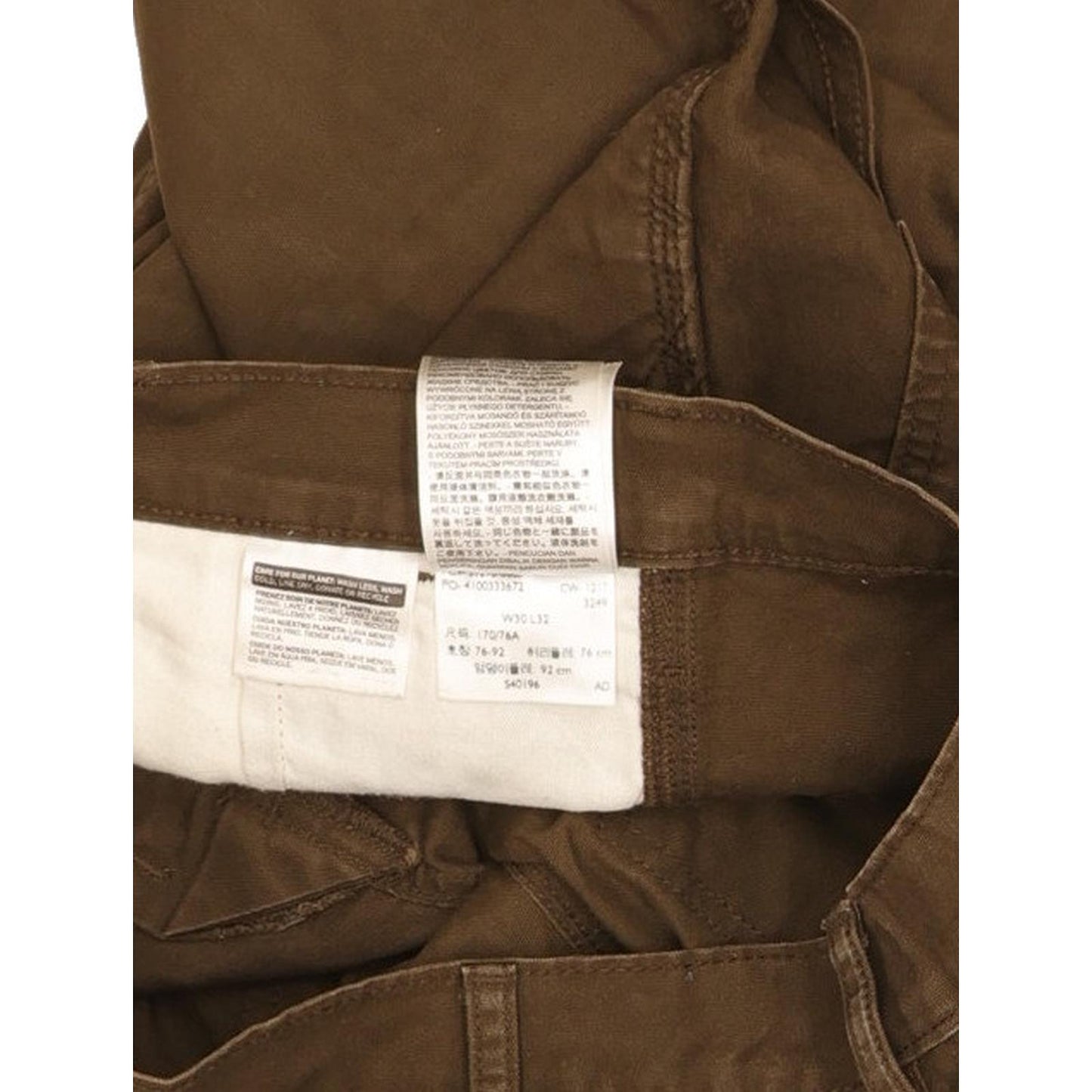 Levi's Men Brown Straight Regular Stretch Jeans W30 L29
