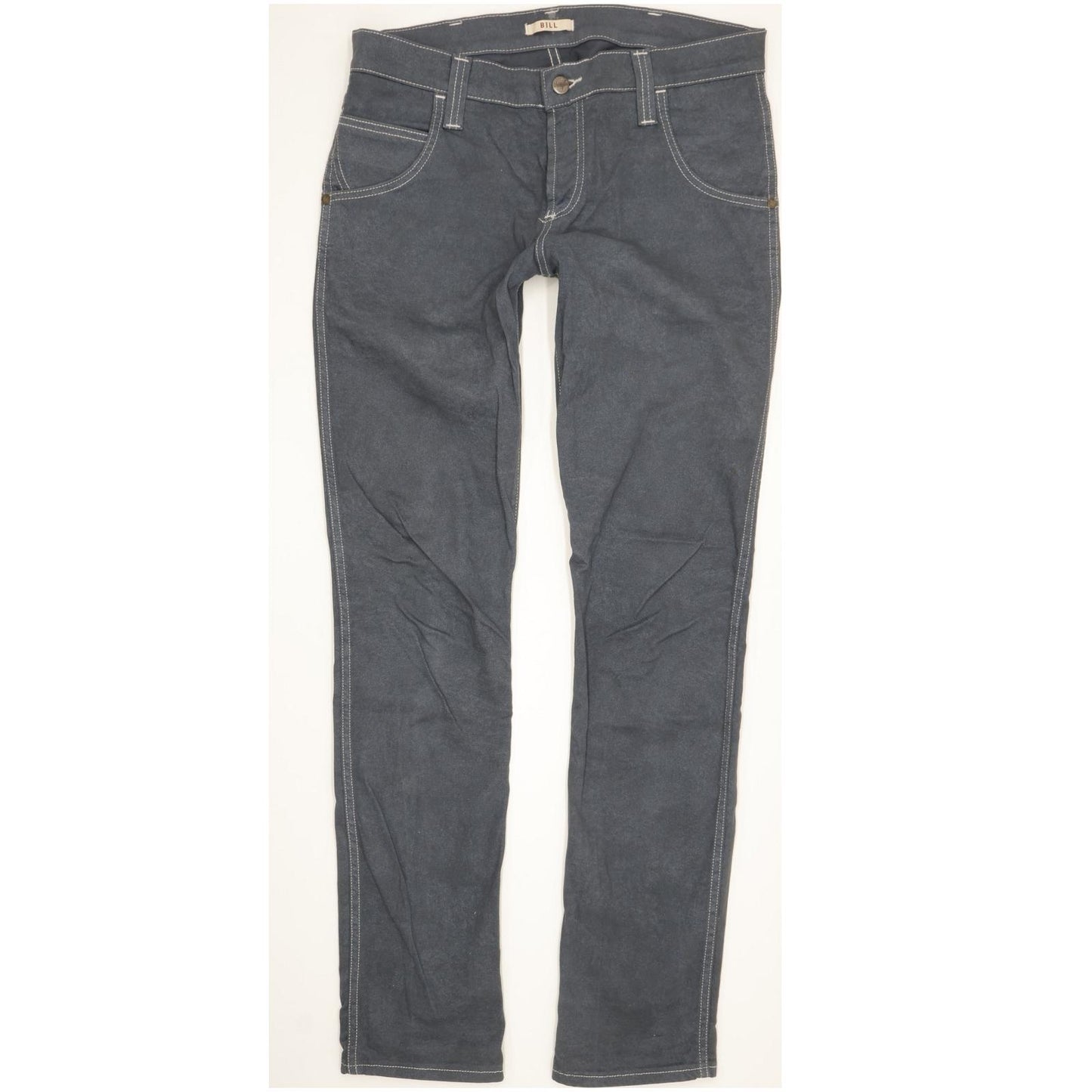 Wrangler Bill Men Grey Straight Slim Stretch Jeans W29 L32