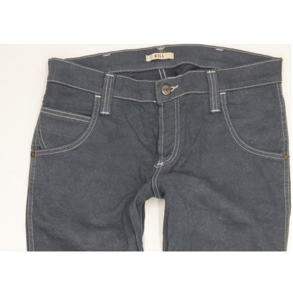 Wrangler Bill Men Grey Straight Slim Stretch Jeans W29 L32