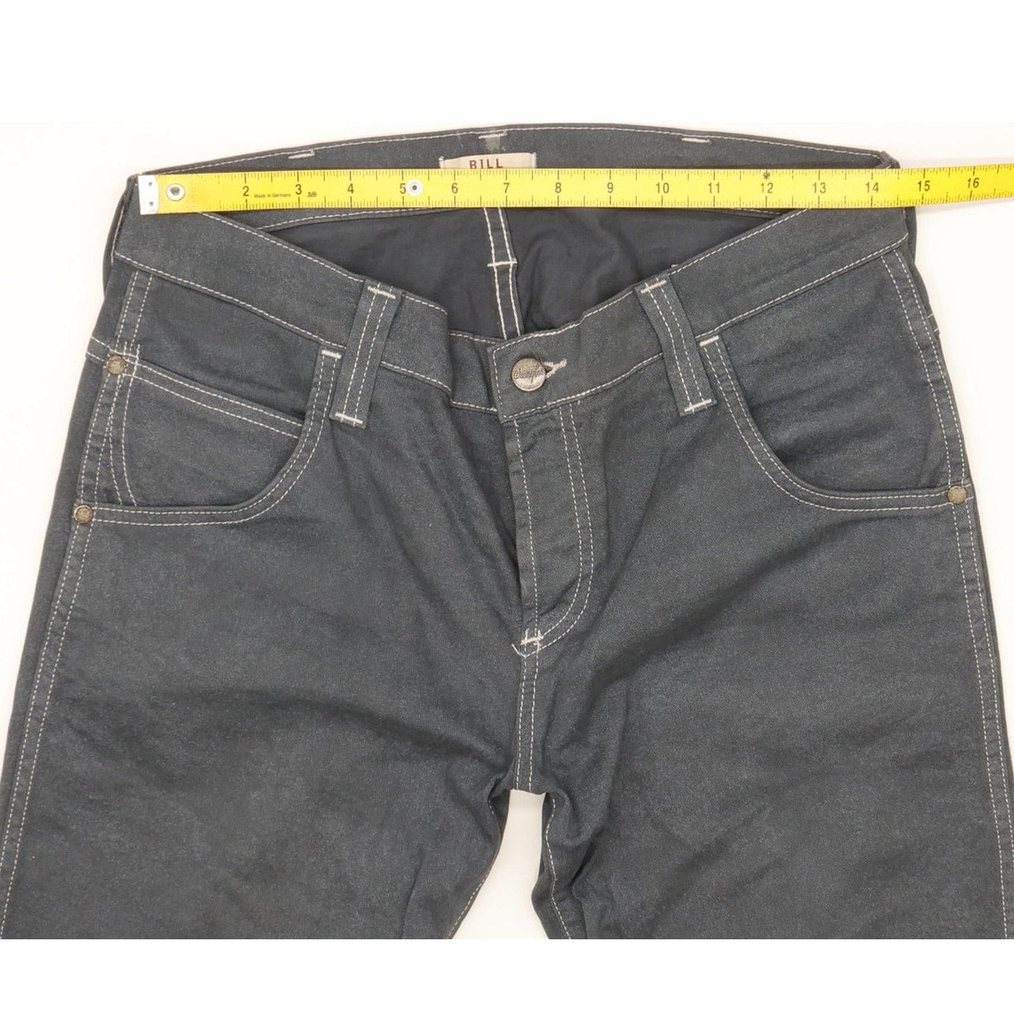 Wrangler Bill Men Grey Straight Slim Stretch Jeans W29 L32