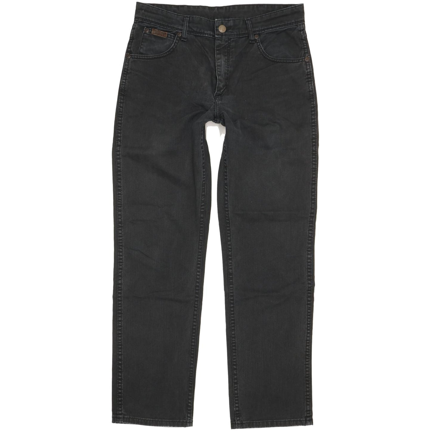 Wrangler Texas Men Black Straight Regular Stretch Jeans W32 L30