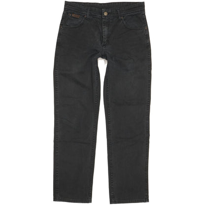 Wrangler Texas Men Black Straight Regular Stretch Jeans W32 L30
