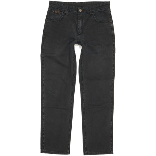 Wrangler Texas Men Black Straight Regular Stretch Jeans W32 L30