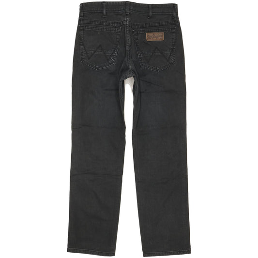 Wrangler Texas Men Black Straight Regular Stretch Jeans W32 L30