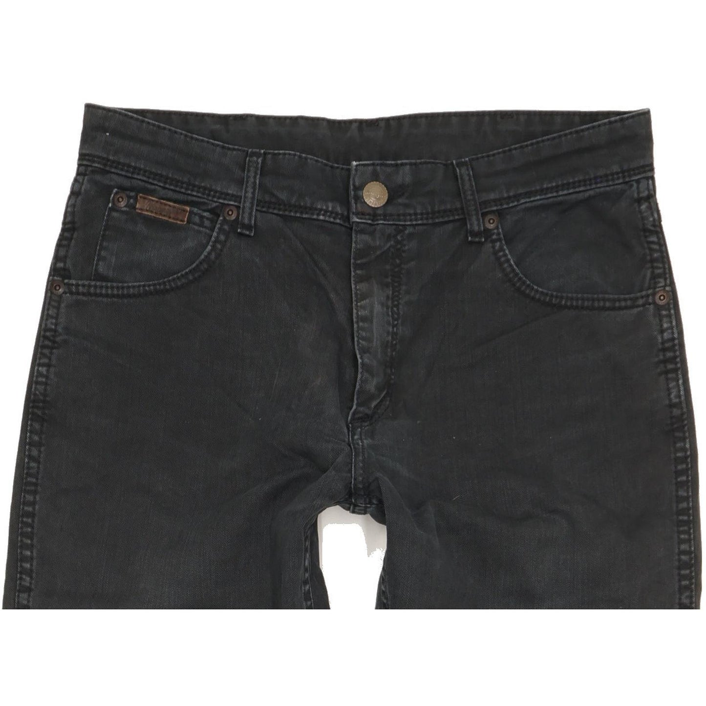 Wrangler Texas Men Black Straight Regular Stretch Jeans W32 L30