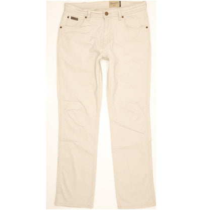 Wrangler Arizona Men Beige Straight Regular Stretch Jeans W32 L32