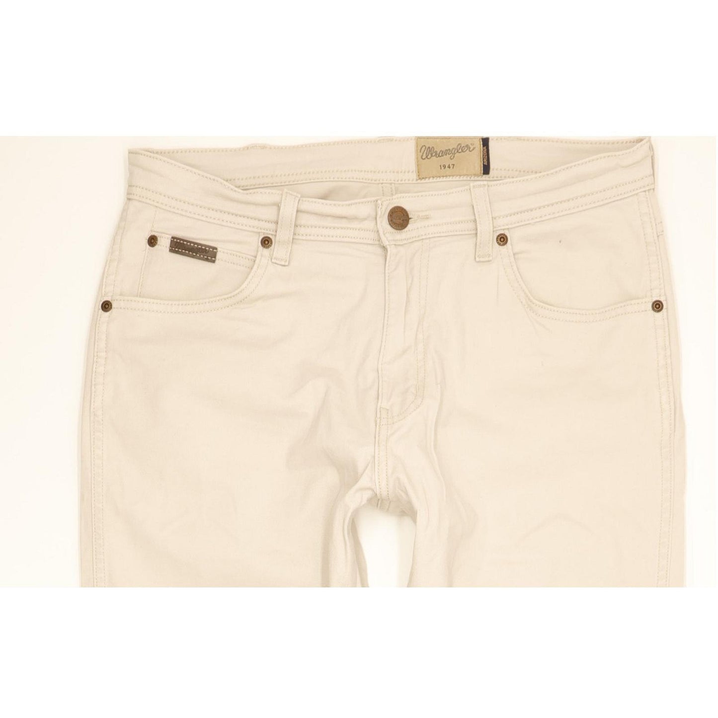 Wrangler Arizona Men Beige Straight Regular Stretch Jeans W32 L32