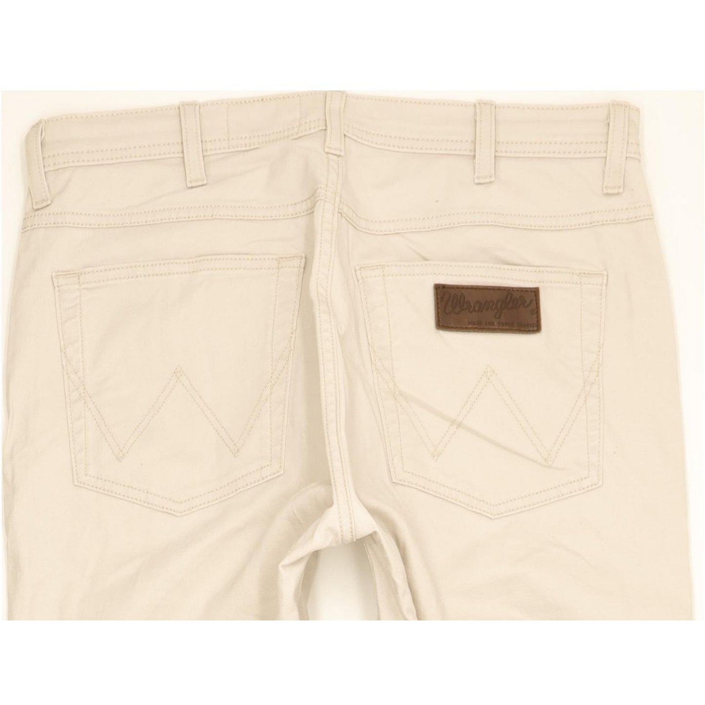 Wrangler Arizona Men Beige Straight Regular Stretch Jeans W32 L32