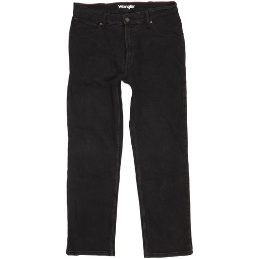 Wrangler Men Black Straight Regular Stretch Jeans W34 L29