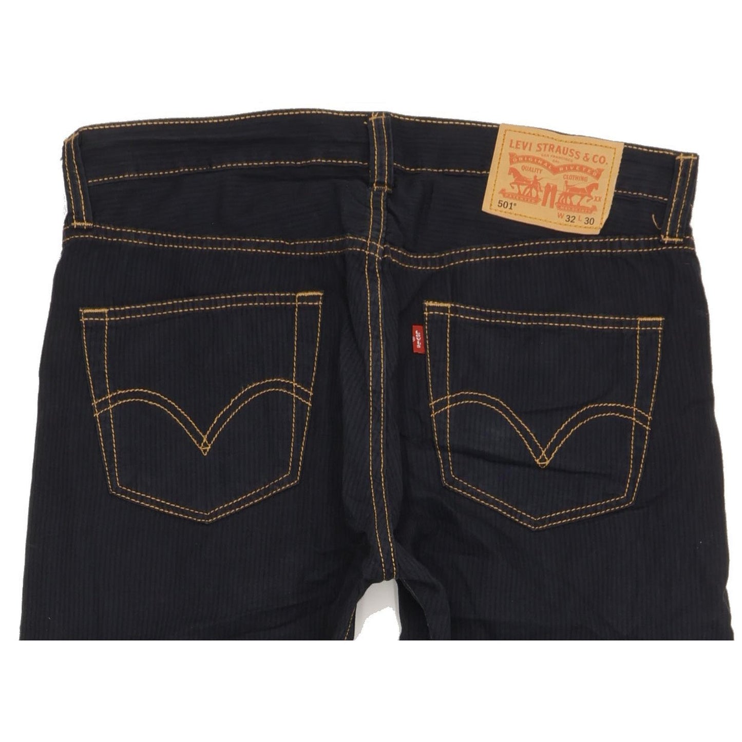 Levi's 501 Men Navy Straight Regular Trousers W32 L30