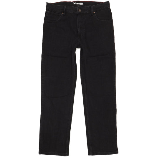 Wrangler Men Black Straight Regular Stretch Jeans W34 L29