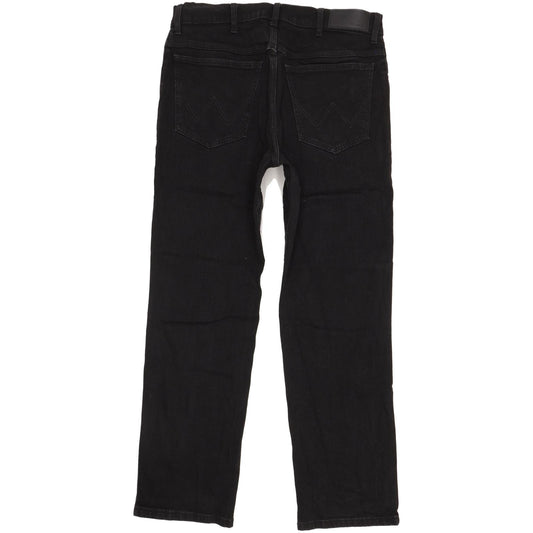 Wrangler Men Black Straight Regular Stretch Jeans W34 L29