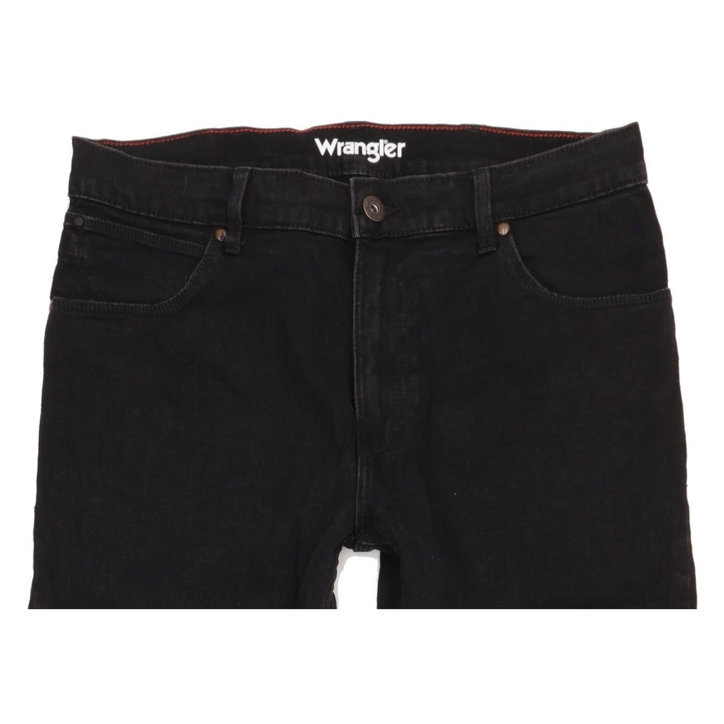 Wrangler Men Black Straight Regular Stretch Jeans W34 L29