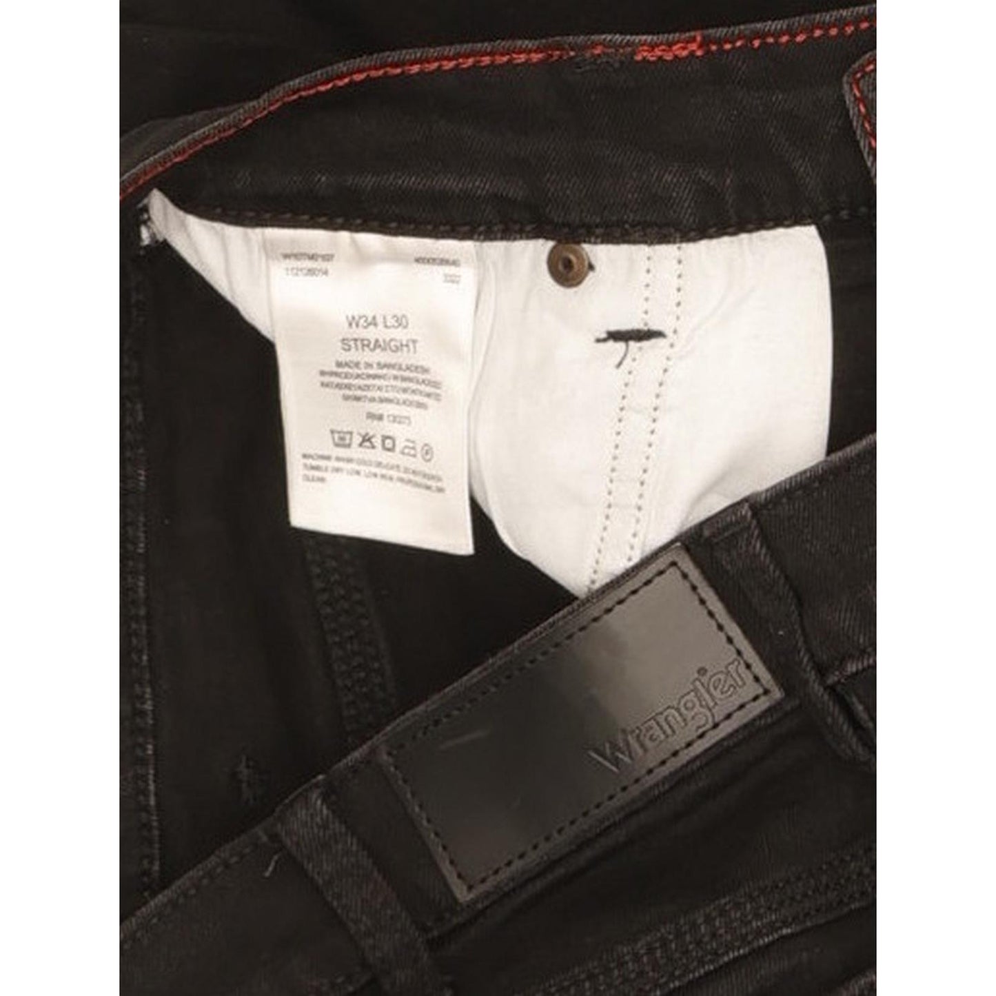 Wrangler Men Black Straight Regular Stretch Jeans W34 L29