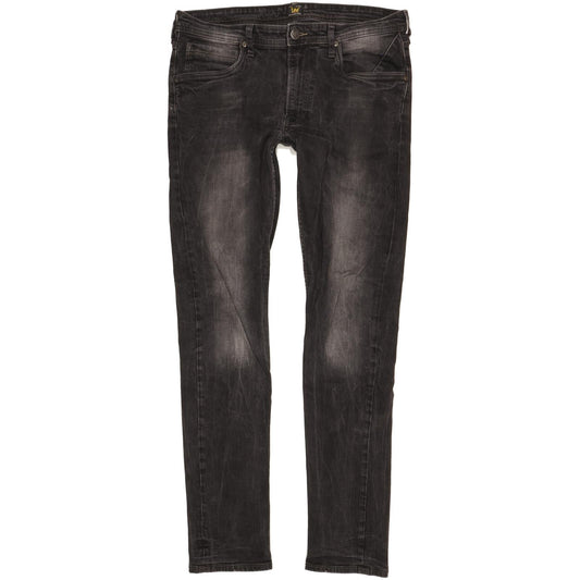 Lee Men Black Skinny Slim Stretch Jeans W34 L34