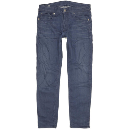 G-Star 3301 Men Blue Straight Slim Stretch Jeans W32 L31