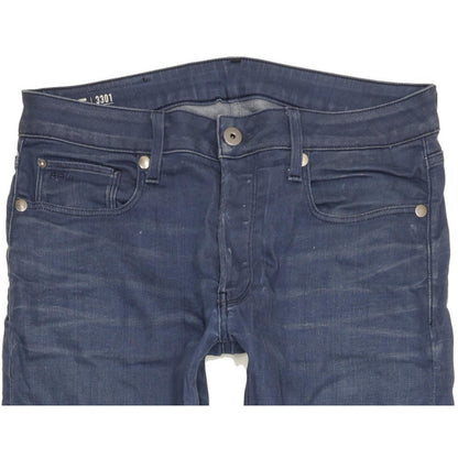 G-Star 3301 Men Blue Straight Slim Stretch Jeans W32 L31