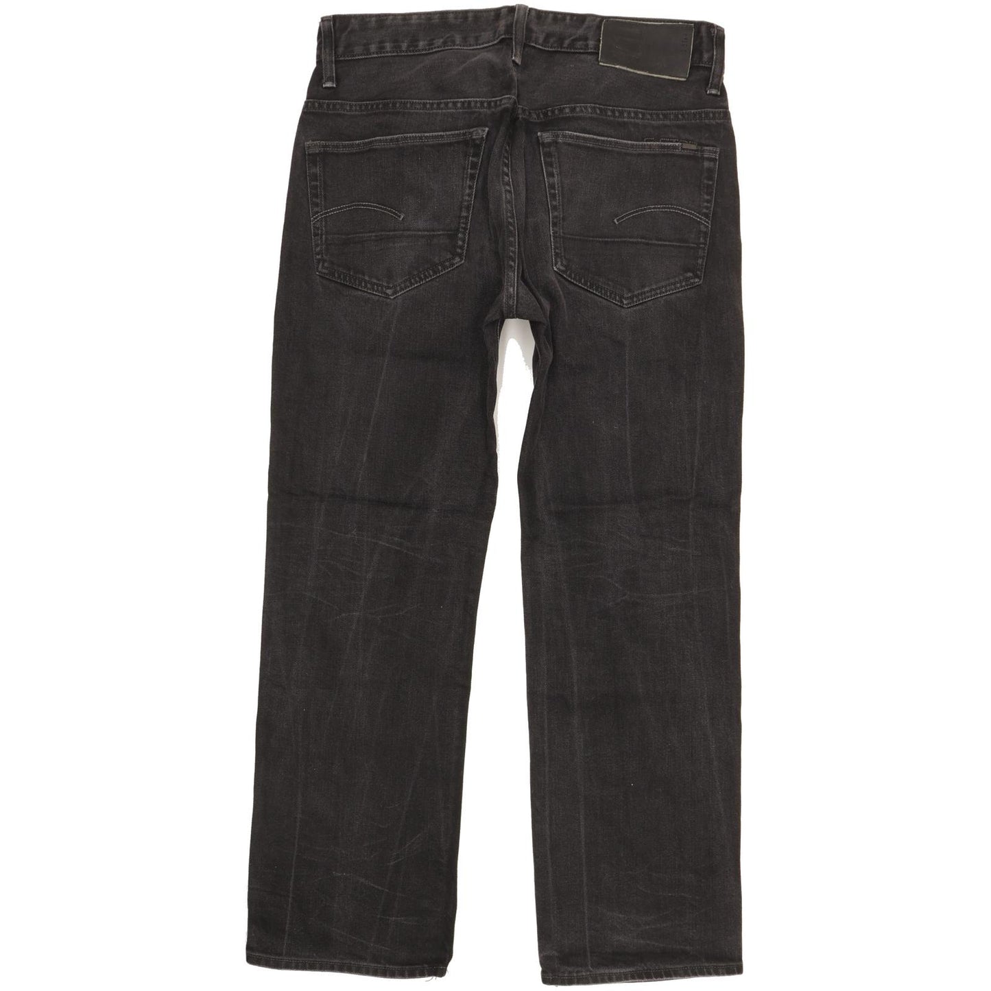 G-Star 3301 Men Black Straight Loose Stretch Jeans W33 L27