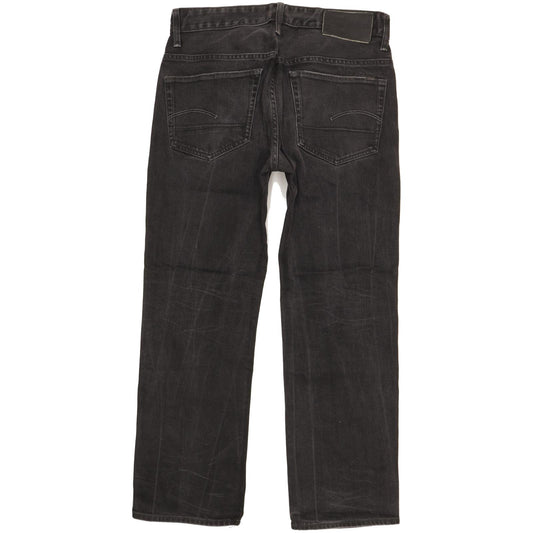 G-Star 3301 Men Black Straight Loose Stretch Jeans W33 L27