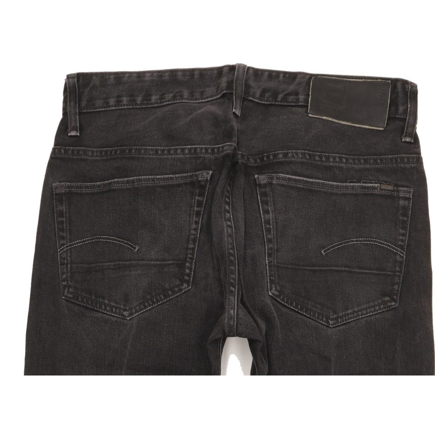 G-Star 3301 Men Black Straight Loose Stretch Jeans W33 L27