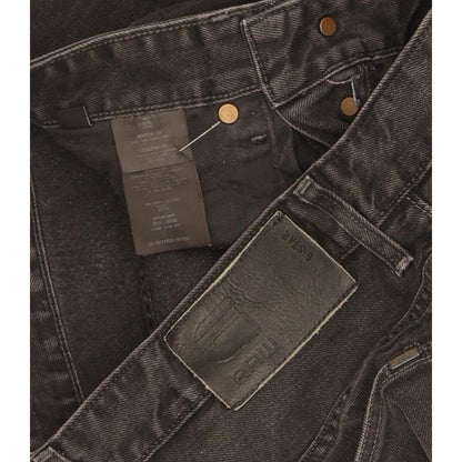 G-Star 3301 Men Black Straight Loose Stretch Jeans W33 L27