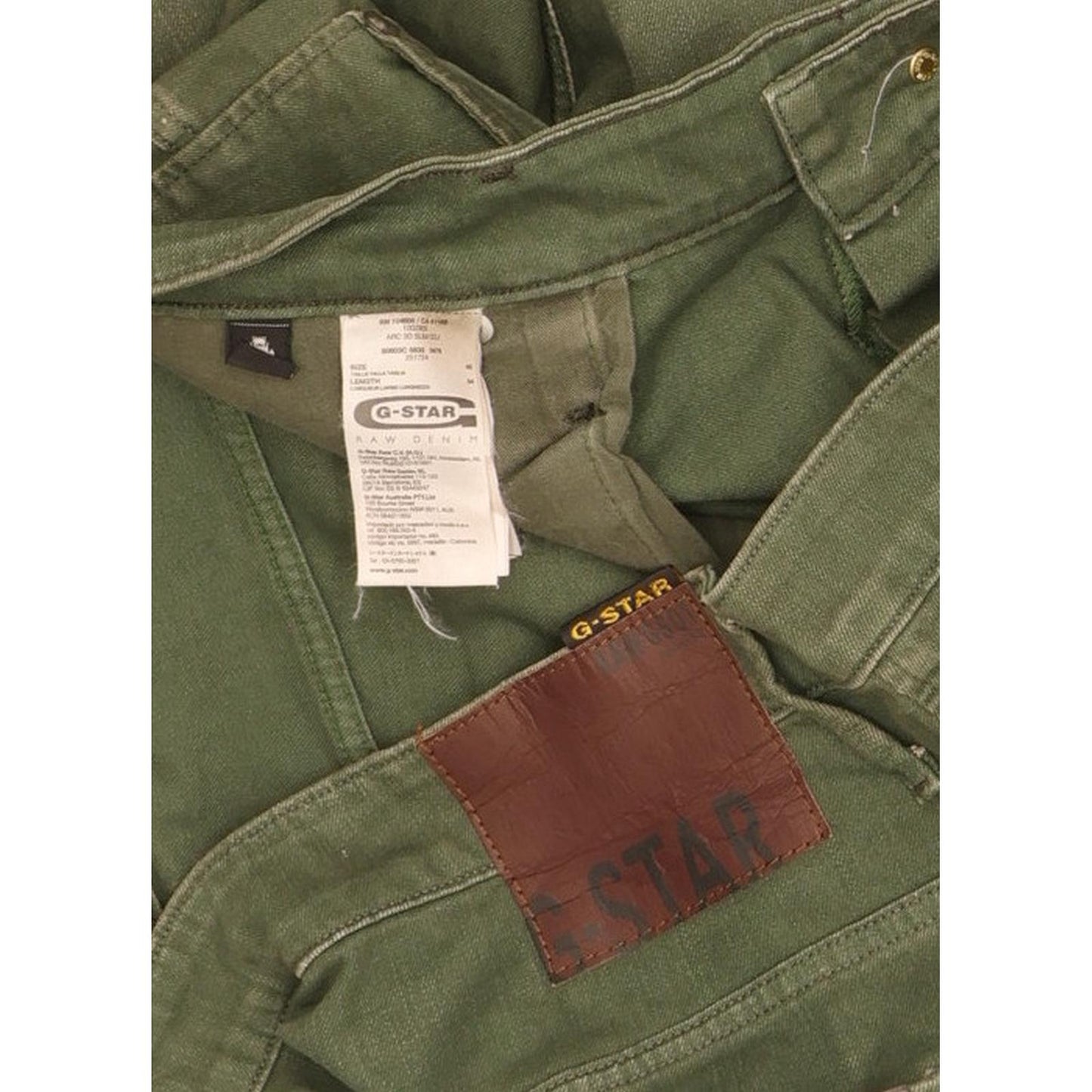 G-Star Arc 3D Men Green Tapered Slim Stretch Jeans W40 L34