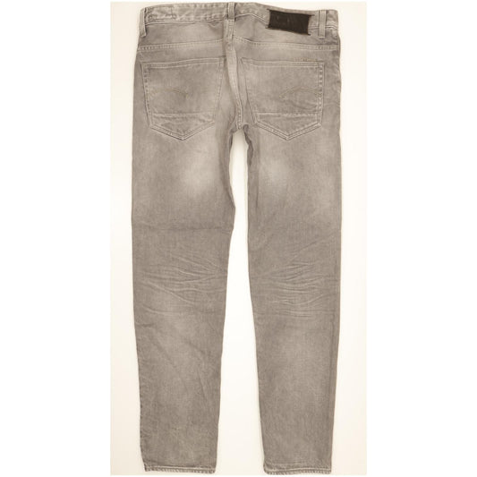 G-Star 3301 Men Grey Tapered Slim Jeans W34 L32