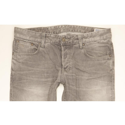 G-Star 3301 Men Grey Tapered Slim Jeans W34 L32
