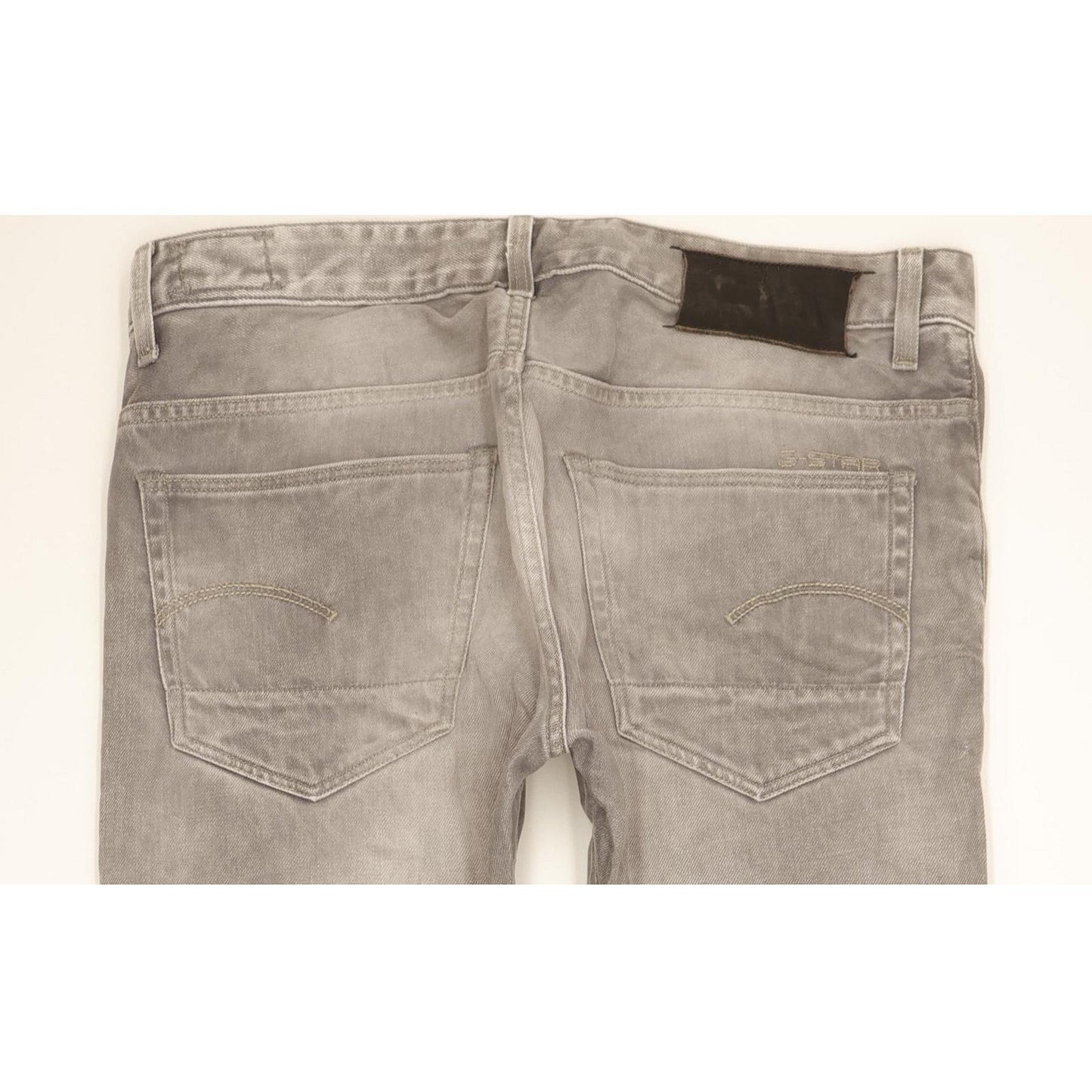 G-Star 3301 Men Grey Tapered Slim Jeans W34 L32