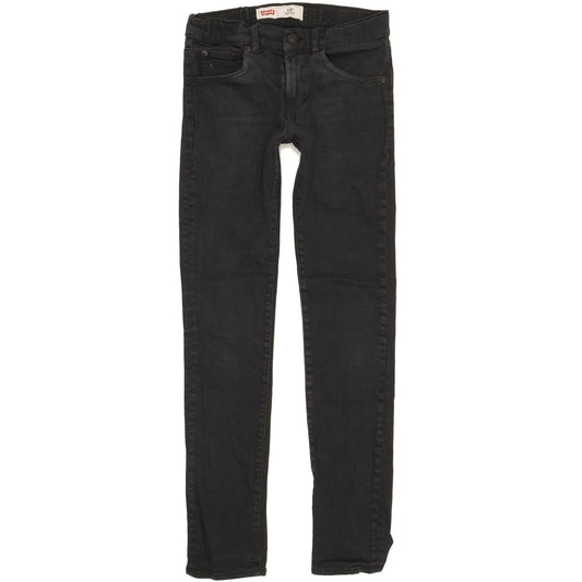 Levi's 510 Kids Black Skinny Slim Stretch Jeans W28 L30
