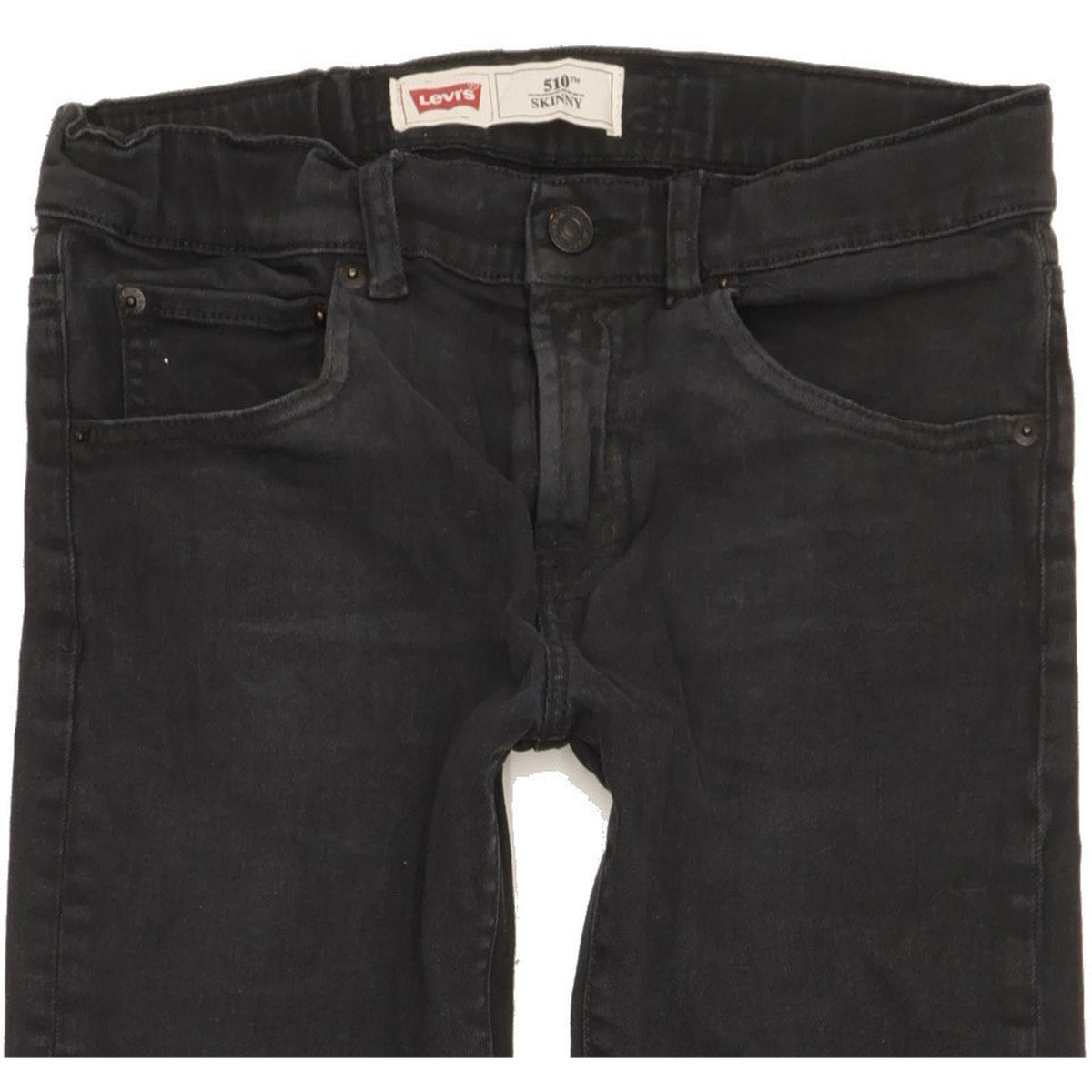 Levi's 510 Kids Black Skinny Slim Stretch Jeans W28 L30