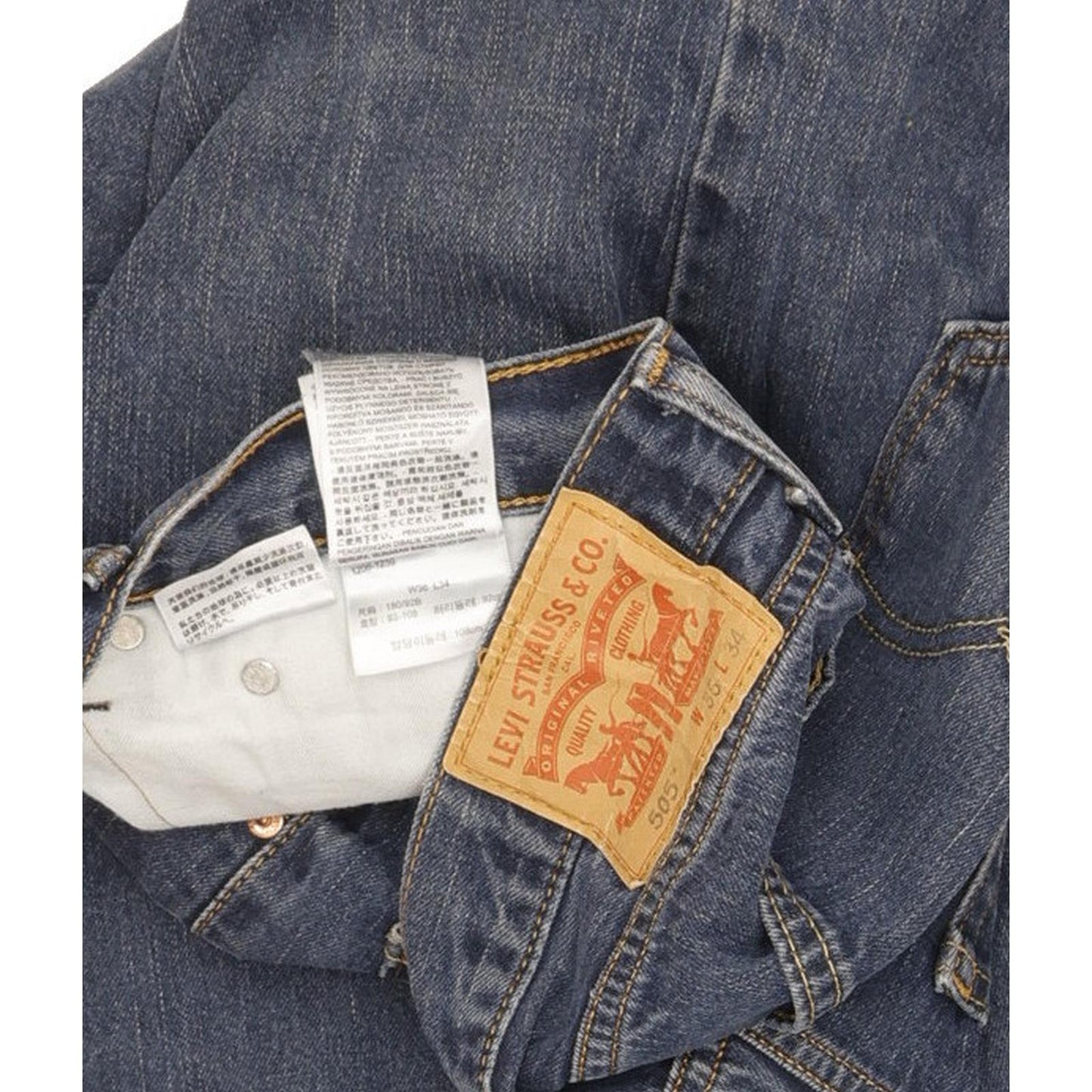 Levi's 505 Men Blue Straight Regular Jeans W36 L33