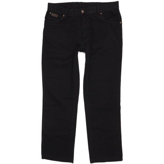 Wrangler Texas Men Black Straight Regular Jeans W38 L31