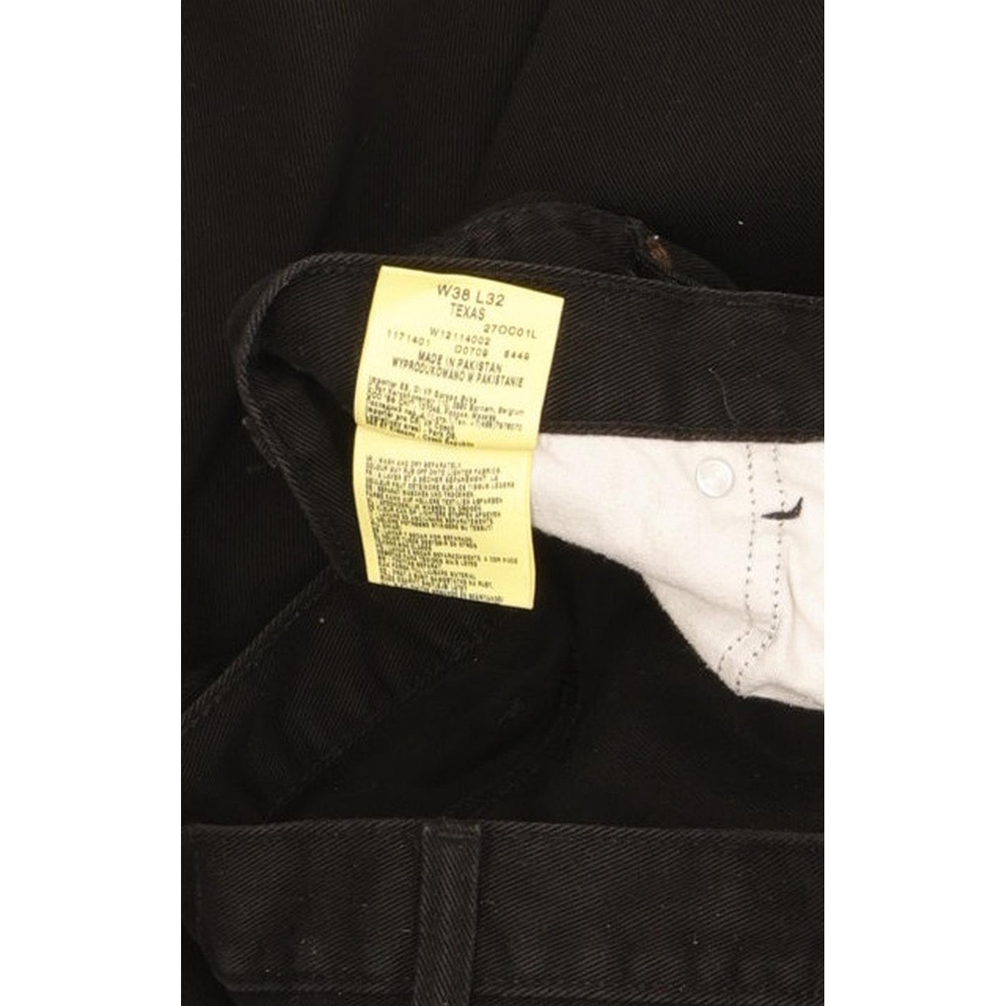 Wrangler Texas Men Black Straight Regular Jeans W38 L31