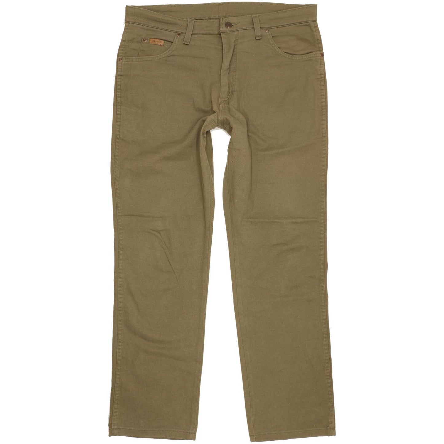 Wrangler Texas Men Green Straight Regular Stretch Jeans W36 L32