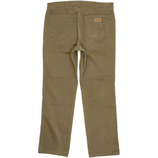 Wrangler Texas Men Green Straight Regular Stretch Jeans W36 L32