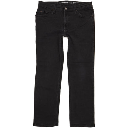 Mustang Tramper Men Black Straight Slim Stretch Jeans W36 L31