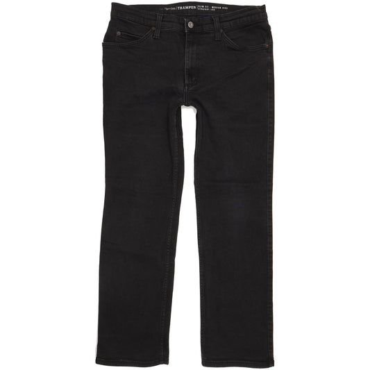Mustang Tramper Men Black Straight Slim Stretch Jeans W36 L31
