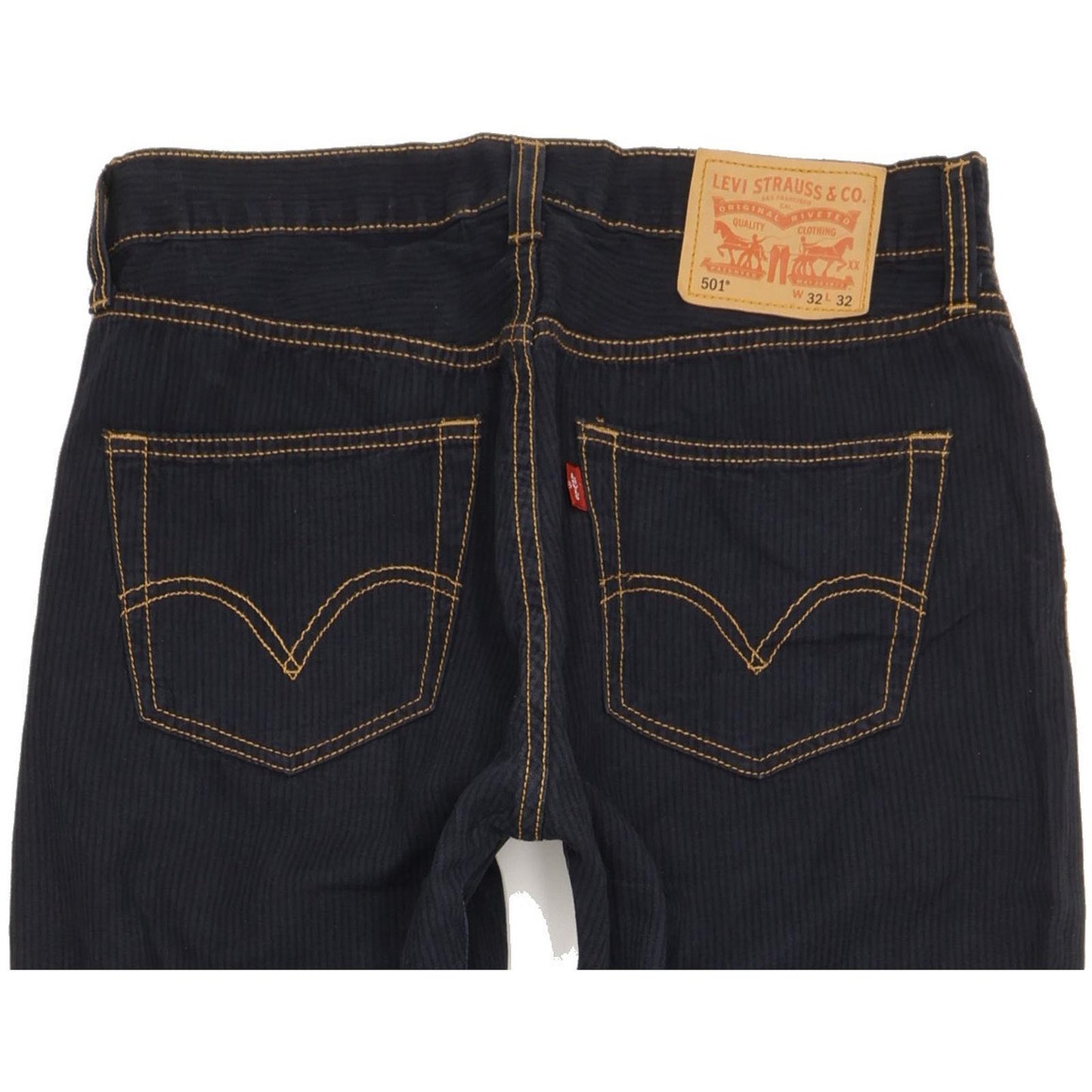 Levi's 501 Men Navy Straight Regular Trousers W32 L31