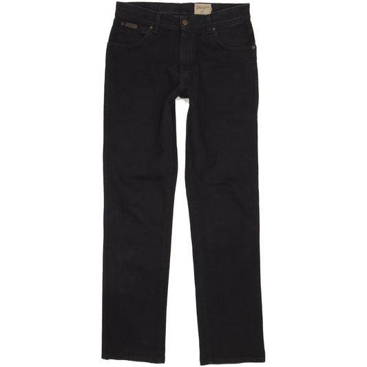 Wrangler Texas Men Black Straight Regular Stretch Jeans W33 L34