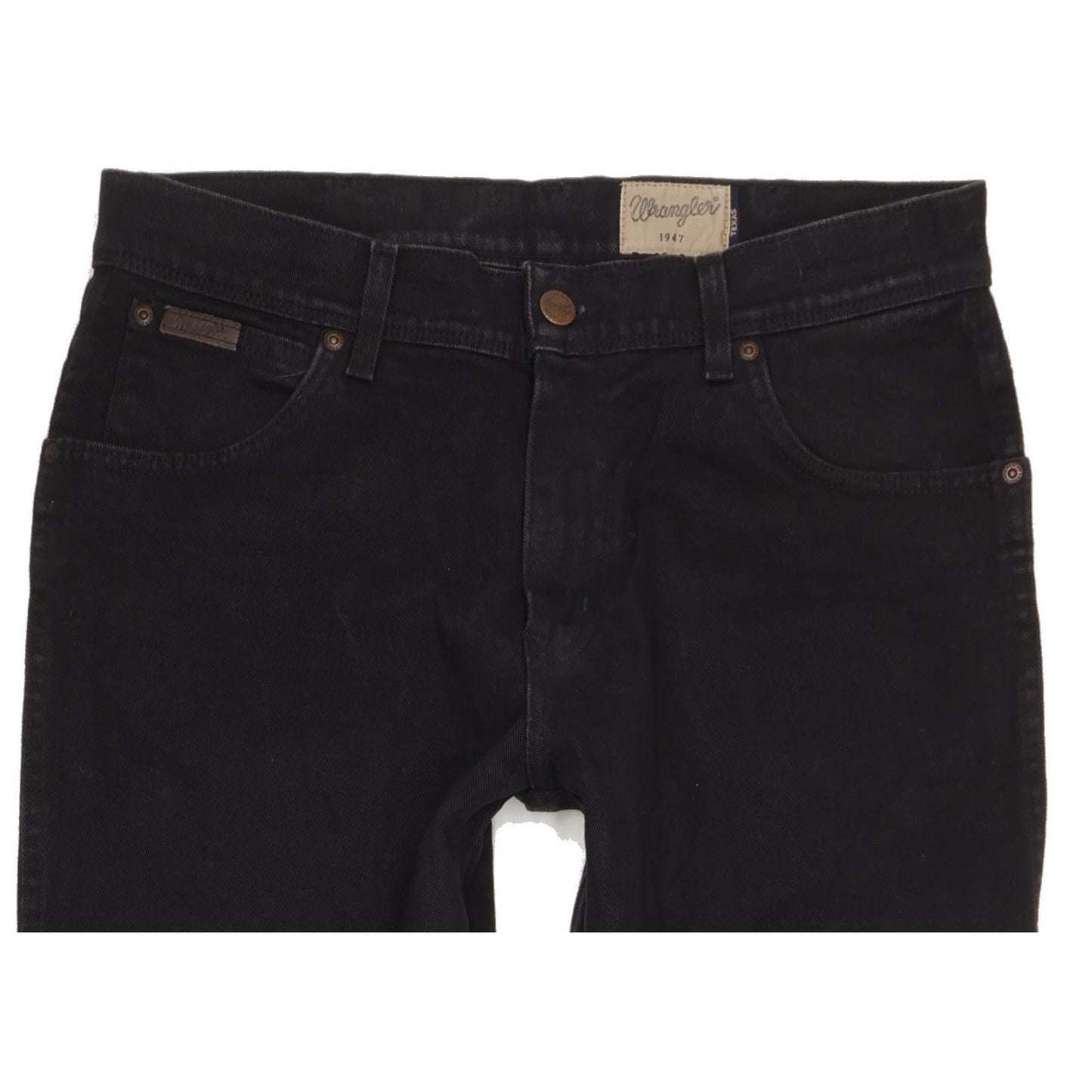 Wrangler Texas Men Black Straight Regular Stretch Jeans W33 L34