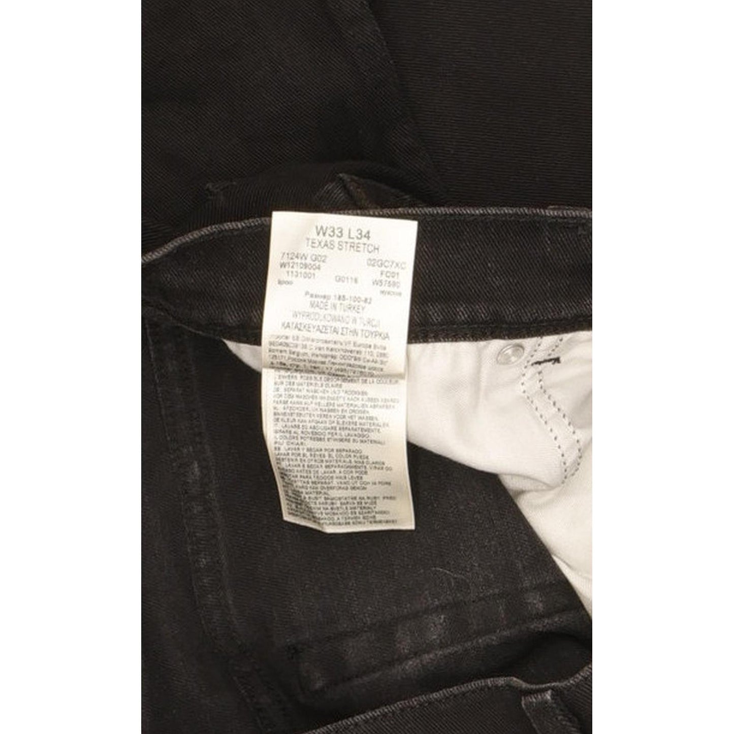 Wrangler Texas Men Black Straight Regular Stretch Jeans W33 L34