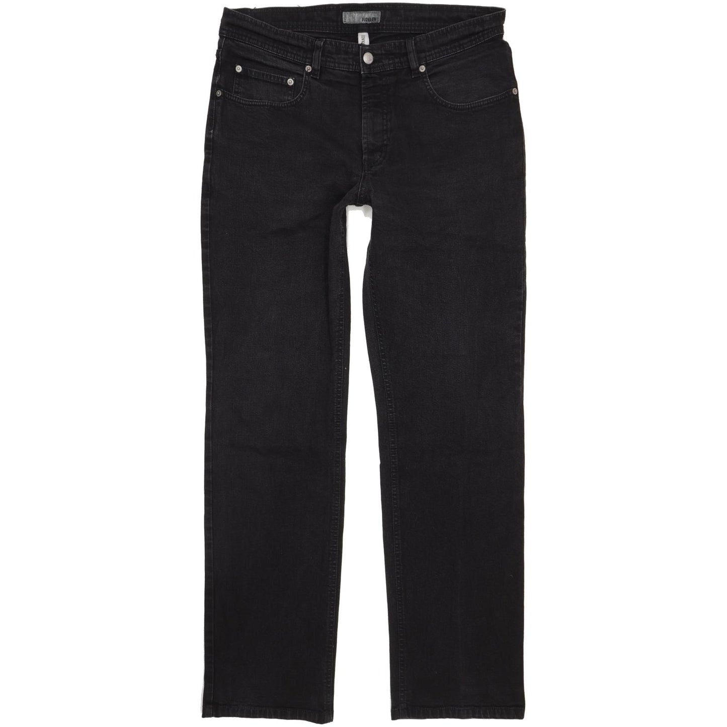 Pioneer Rando Men Black Straight Regular Stretch Jeans W35 L33
