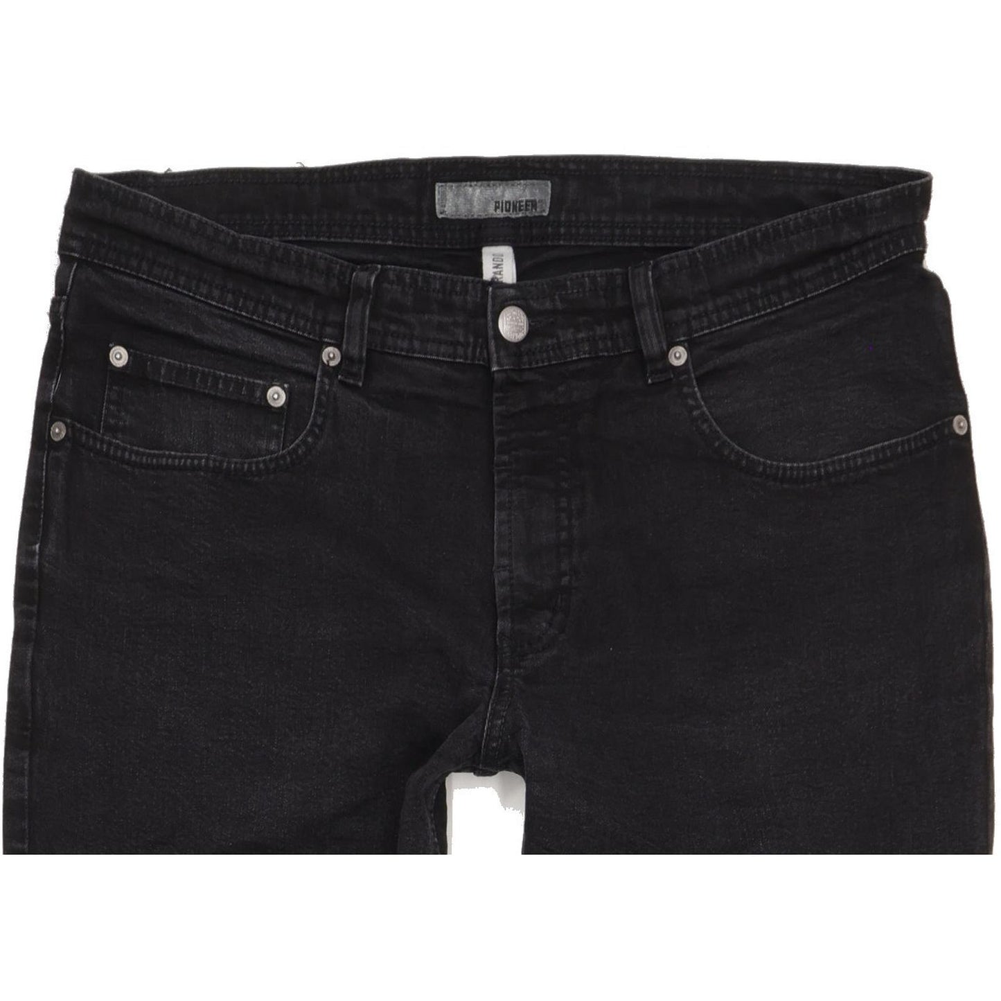 Pioneer Rando Men Black Straight Regular Stretch Jeans W35 L33