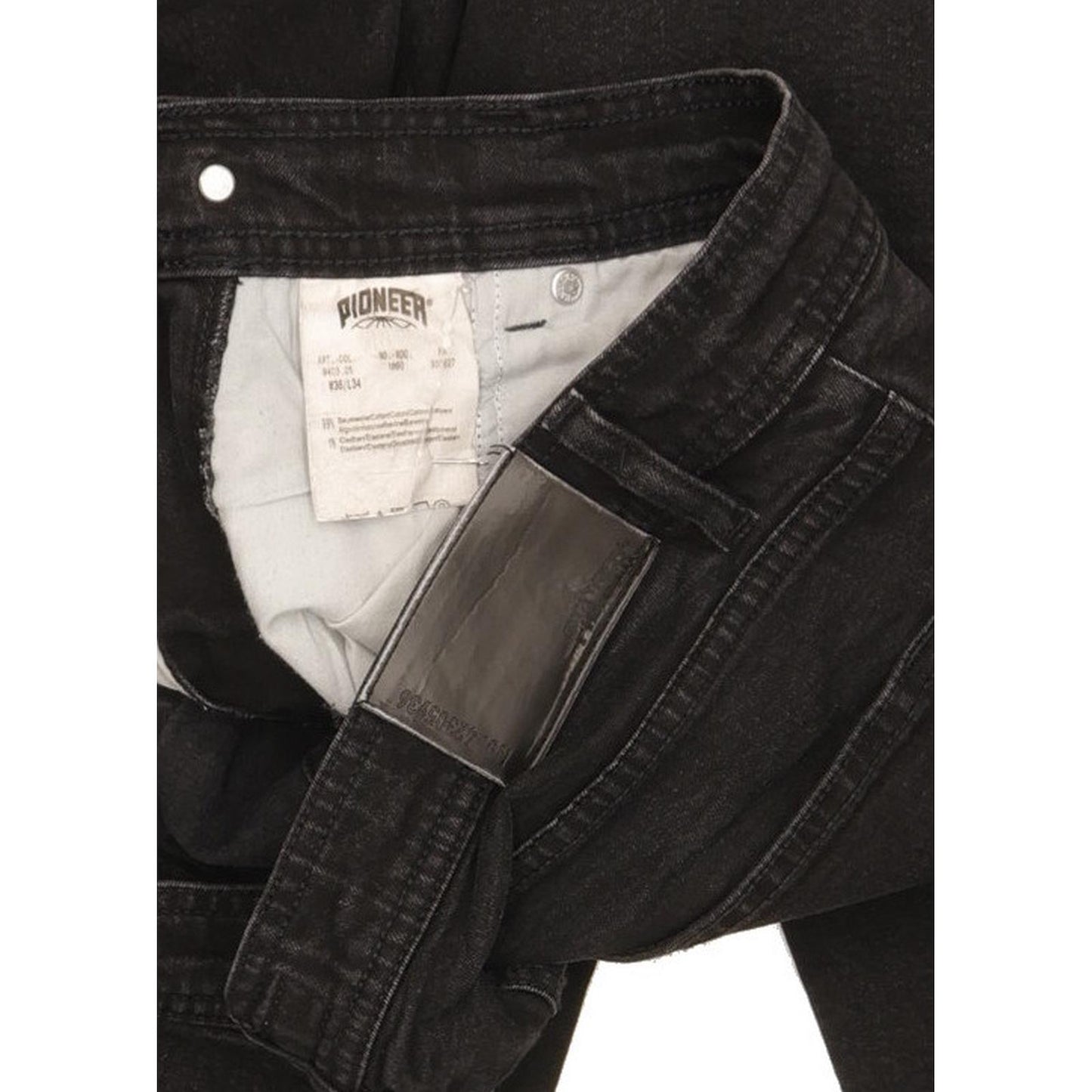 Pioneer Rando Men Black Straight Regular Stretch Jeans W35 L33