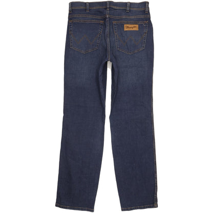 Wrangler Texas Men Blue Straight Regular Stretch Jeans W35 L33