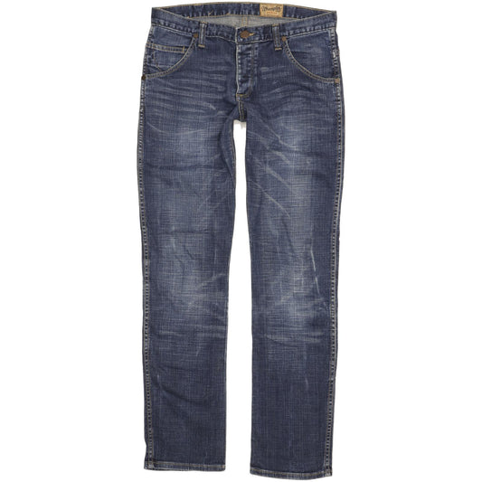 Wrangler Spencer Men Blue Straight Slim Stretch Jeans W32 L33